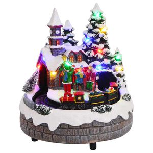 vidaXL Tavolo di Natale 16 x 16 x 19 cm Resina Multicolore