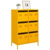 vidaXL Credenza Giallo Senape 68x39x101,5 cm in Acciaio