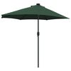 vidaXL Ombrello da giardino Verde 294 x 150 x 223 cm
