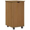 vidaXL Mobile con Ruote con ruota Marrone miele 34 x 39 x 65,5 cm