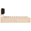 vidaXL Letto con Testiera Rivestita Nero 120 x 200 cm Pino massello