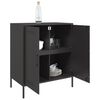 vidaXL Credenza Nera 68x39x79 cm in Acciaio