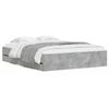 vidaXL Giroletto Cassetti Grigio Cemento 140x200 cm Legno Multistrato