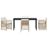 vidaXL Set da Pranzo per Giardino 5 pcs Beige polyrattan