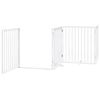 vidaXL Cancello Cani Porta Pieghevole Bianco 6 Pannelli 480 cm Pioppo