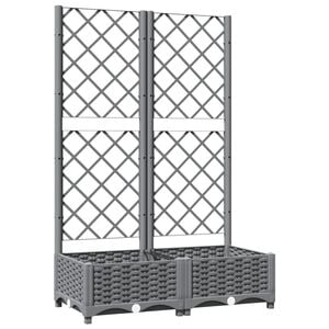 vidaXL Vaso da giardino Grigio Chiaro 80 x 40 x 121,5 cm