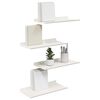 vidaXL Mensola sospesa 4 pcs Bianco 40 x 18 x 2,5 cm Acciaio