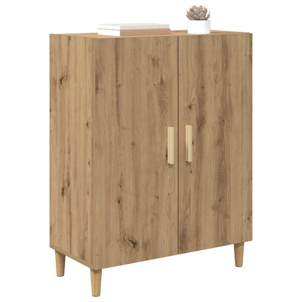 vidaXL Credenza Rovere artigianale 70 x 34 x 90 cm Legno multistrato