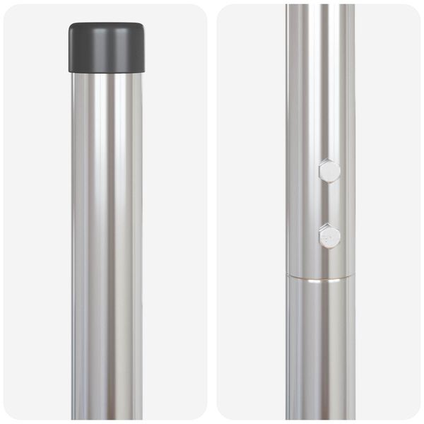 vidaXL Palo della recinzione 2 pcs Argento