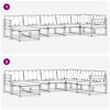 vidaXL Set di divani da esterno 7 pcs Grigio Naturale e Chiaro
