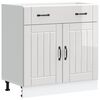 vidaXL Base da Cucina Lucca Bianco Lucido in Legno Multistrato