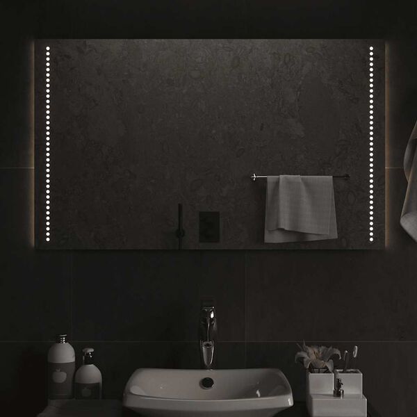 vidaXL Specchio da Bagno con Luci LED 100x60 cm