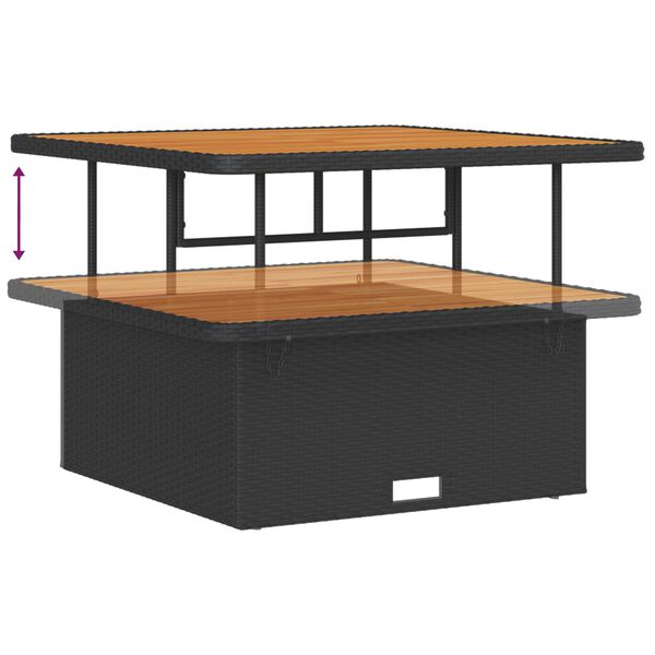 vidaXL Set Divano da Giardino 12 pcs Nero polyrattan