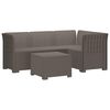 vidaXL Divano da giardino 4 posti aspetto rattan PP Grigio Chiaro