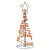vidaXL Albero di Natale a LED con Palline 80 LED Bianco Caldo 120 cm