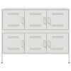 vidaXL Credenza Bianca 100,5x39x79 cm in Acciaio