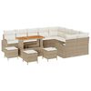 vidaXL Set Divano da Giardino 13 pz Beige polyrattan