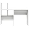 vidaXL Scrivania Bianco 131,5 x 50 x 106,5 cm Legno multistrato