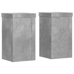 vidaXL Supporto per piante 2 pz Grigio Cemento 10 x 10 x 18 cm