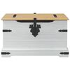 vidaXL storage box Bianco 78 x 78 x 45 cm Pino massello