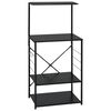 vidaXL Mobile per Microonde Nero 60x39,6x123 cm Legno Multistrato
