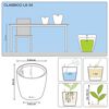 LECHUZA Vaso Fioriera CLASSICO LS 35 ALL-IN-ONE Bianco Lucido 16060