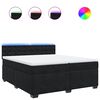 vidaXL Giroletto a Molle con Materasso Nero 200x200 cm in Velluto