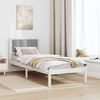 vidaXL Letto con Testiera Rivestita Grigio chiaro 80 x 200 cm