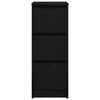 vidaXL Credenza Rovere Nero 29,5x34x76 cm in Legno Multistrato