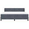 vidaXL Letto a molle con materasso Grigio scuro 180 x 200 cm Velluto