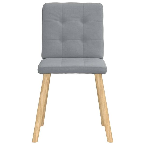 vidaXL Sedie da Pranzo 4 pz Grigio Chiaro in Tessuto