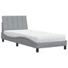vidaXL Letto con Materasso Hanko Grigio Chiaro 90x200 cm in Tessuto