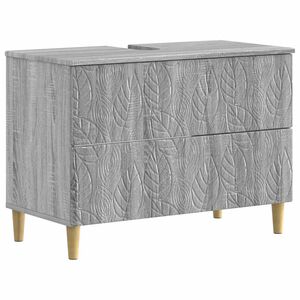 vidaXL Armadio per Lavabo da Bagno DELFT Sonoma grigio 82 x 41 x 59 cm
