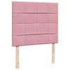 vidaXL Struttura Letto Pouf con Materasso Rosa 120x200 cm Velluto