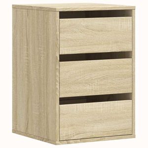 VidaXL Cassettiera VIKEN Bianca In Legno Multistrato - Design Industriale, Ampio Spazio