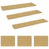 vidaXL Tappeti per scale 15 pz 76 x 20 cm Beige Poliestere