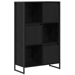 vidaXL Armadio per Libri Rovere Nero 68 x 30 x 108.5 cm