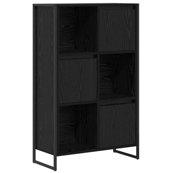 vidaXL Armadio per Libri Rovere Nero 68 x 30 x 108.5 cm