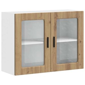 vidaXL Pensile da Cucina con Porta in Vetro Porto Rovere Artigianale