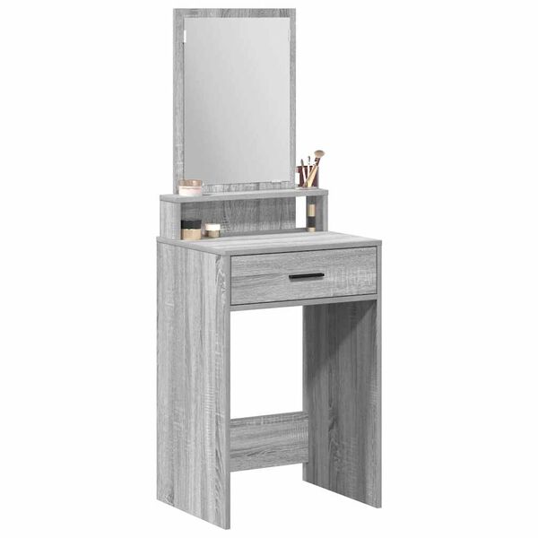 vidaXL Tavolo da Trucco con cassetto Grigio Sonoma 50 x 41 x 140 cm