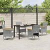 vidaXL Set da Pranzo per Giardino con cuscino 5 pcs Grigio polyrattan