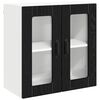 vidaXL Mobile in vetro da parete LUCCA Rovere Nero 60 x 31 x 60 cm