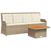 vidaXL Set Divani da Giardino 3 pz con Cuscini in Polyrattan Beige