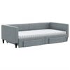 vidaXL Divano Letto Estraibile Cassetti Grigio Chiaro 100x200 Tessuto