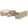 vidaXL Set Divano da Giardino 10 pz Beige polyrattan