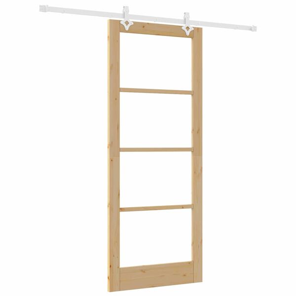 vidaXL Porta scorrevole Naturale 86 x 211 cm
