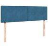 vidaXL Struttura Letto Pouf con Materasso Blu 140x200cm in Velluto