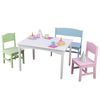 KidKraft Set Tavolo e Sedie con Panchina Bambini Nantucket Pastello