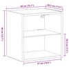 vidaXL Mensola sospesa con lo scaffale 2 pcs Marrone 40 x 28,5 x 40 cm