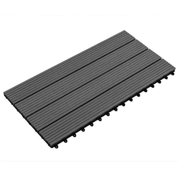 vidaXL Pietra per decking 6 pcs Nero 60 x 30 cm WPC